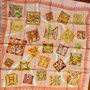 Silk Hermes Scarf “La Mecanique de Idees”